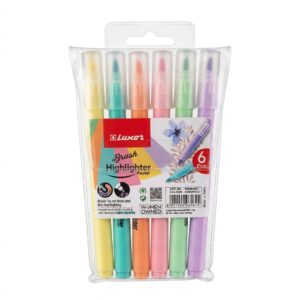 Текстовыделитель «PASTEL BRUSH» кисточный, пастельный, набор из 6-ти цветов (35500/6WT) — изображение 3